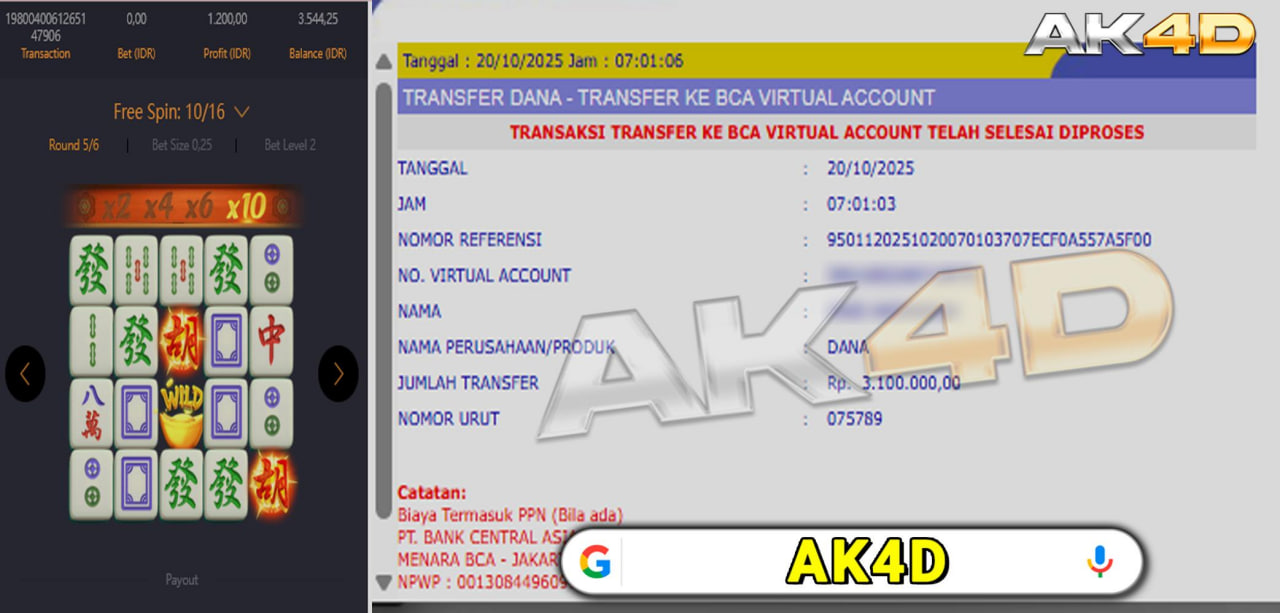 Buat teman2 yg suka main mahjong , kebetulan saat ini lagi gacor bangett buruan di gaskan 🔥🔥